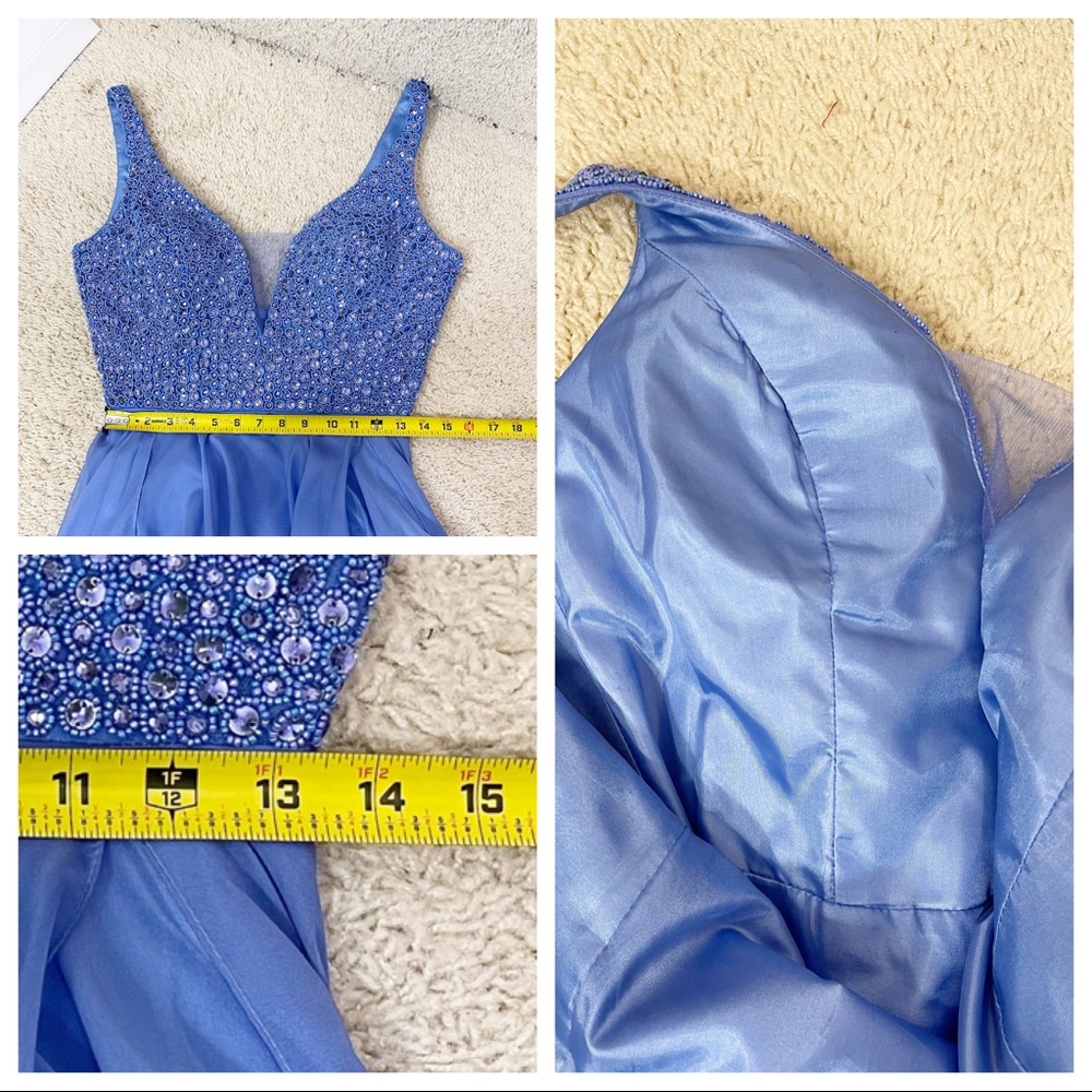 Sherri Hill sequin blue gown - Picture 5 of 9